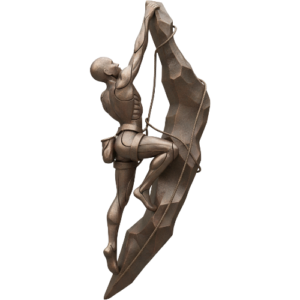 Statue eines Kletterers