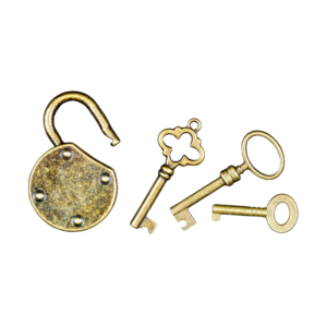 ein schloss und drei schluessel