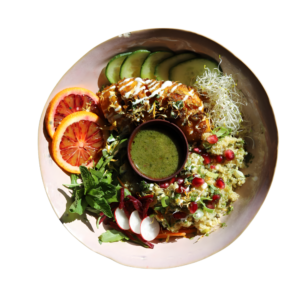 vegetarisch und veganes gericht im restaurant als studententipp in saarbruecken